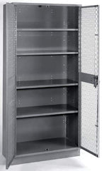 Lyon - 4 Shelf Visible Storage Cabinet - Steel, 36" Wide x 18" Deep x 72" High, Gray - Americas Industrial Supply