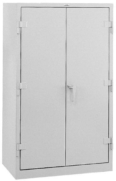 Durham - 3 Shelf Locking Storage Cabinet - Steel, 36" Wide x 24" Deep x 60" High, Gray - Americas Industrial Supply