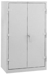 Durham - 3 Shelf Locking Storage Cabinet - Steel, 36" Wide x 24" Deep x 60" High, Gray - Americas Industrial Supply