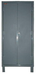 Lyon - 4 Shelf Locking Storage Cabinet - Steel, 36" Wide x 24" Deep x 82" High, Gray - Americas Industrial Supply