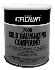 Crown - 32 oz Zinc Cold Galvanizing Compound - Comes in Bottle, Food Grade - Americas Industrial Supply