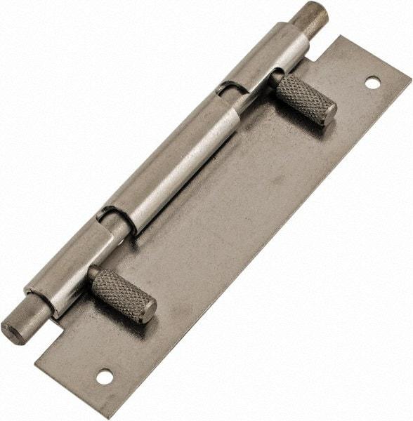 Made in USA - 4" Long x 1" Wide x 0.05" Thick, Keeper Hinge - Stainless Steel - Americas Industrial Supply