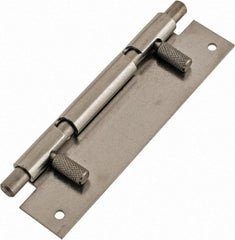 Made in USA - 4" Long x 1" Wide x 0.05" Thick, Keeper Hinge - Stainless Steel - Americas Industrial Supply