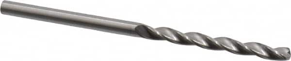 M.A. Ford - #40 150° Solid Carbide Jobber Drill - Bright Finish, Right Hand Cut, Parabolic Flute, Straight Shank, 2" OAL, Standard Point - Americas Industrial Supply