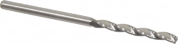 M.A. Ford - 2.5mm 150° Solid Carbide Jobber Drill - Bright Finish, Right Hand Cut, Parabolic Flute, Straight Shank, 43mm OAL, Standard Point - Americas Industrial Supply