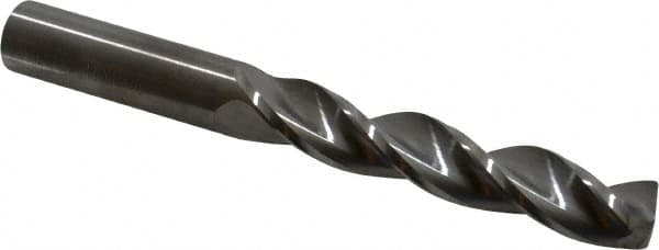 M.A. Ford - 1/2" 150° Solid Carbide Jobber Drill - Bright Finish, Right Hand Cut, Parabolic Flute, Straight Shank, 4-3/4" OAL, Standard Point - Americas Industrial Supply