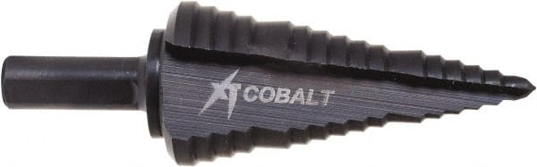 Greenlee - 3 Hole Sizes, 1/2 to 1" Hole Diam Cobalt Step Drill Bit - Americas Industrial Supply