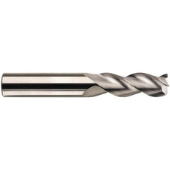 SGS - 1/2", 3 Flute, Single End, Solid Carbide, 0.12" Corner Radius End Mill - 4" OAL, 38° Helix, Right Hand Flute, 2" LOC, Right Hand Cut - Americas Industrial Supply