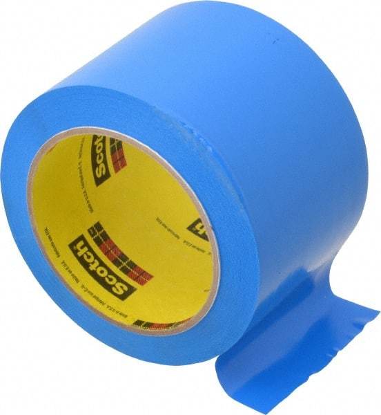 3M - Blue Solid Color Vinyl Tape - 3" Wide x 108' Long x 5.2 mil Thick, General Traffic - Americas Industrial Supply