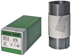 Made in USA - 2.50 m Long x 150 mm Wide x 0.4 mm Thick, Roll Shim Stock - Brass - Americas Industrial Supply
