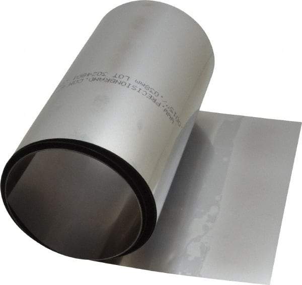 Made in USA - 100 Inch Long x 6 Inch Wide x 0.0015 Inch Thick, Roll Shim Stock - Steel - Americas Industrial Supply