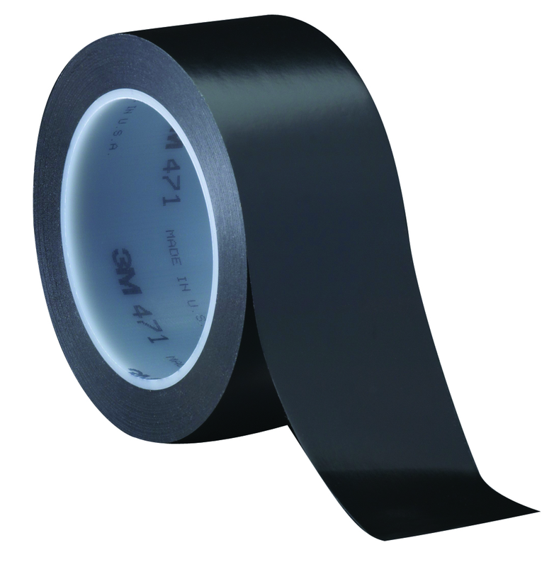 List 471 4" x 36 yds Vinyl Tape - Black - Americas Industrial Supply