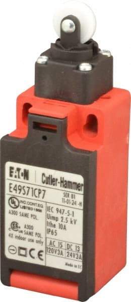 Eaton Cutler-Hammer - SPDT, NC/NO, 500 Volt, Screw Terminal, Roller Plunger Actuator, General Purpose Limit Switch - 4, 13, 4X, 6P NEMA Rating, IP65 IPR Rating, Screw Mount - Americas Industrial Supply