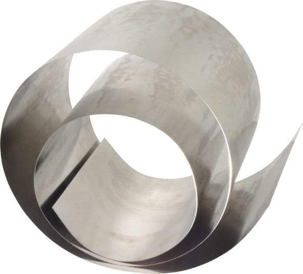 Made in USA - 50 Inch Long x 6 Inch Wide x 0.01 Inch Thick, Roll Shim Stock - Stainless Steel - Americas Industrial Supply