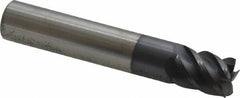 Accupro - 7/16" Diam, 9/16" Length of Cut, 7/16" Shank Diam, 2-1/2" OAL, 5 Flute Solid Carbide Square End Mill - Americas Industrial Supply