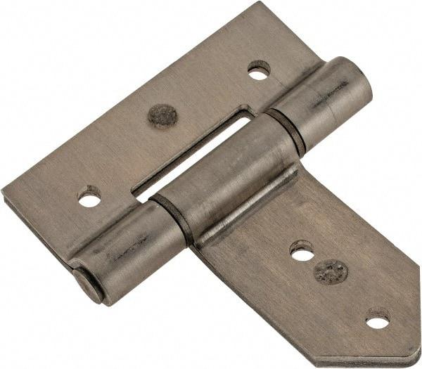Made in USA - 3-3/4" Long x 2" Wide, Hinge - Aluminum, Brushed Finish - Americas Industrial Supply