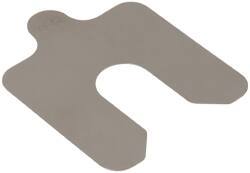 Made in USA - 20 Piece, 2 Inch Long x 2 Inch Wide x 0.005 Inch Thick, Slotted Shim Stock - Stainless Steel, 5/8 Inch Wide Slot - Americas Industrial Supply