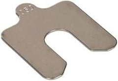 Made in USA - 5 Piece, 2 Inch Long x 2 Inch Wide x 0.05 Inch Thick, Slotted Shim Stock - Stainless Steel, 5/8 Inch Wide Slot - Americas Industrial Supply