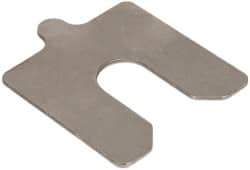 Made in USA - 5 Piece, 4 Inch Long x 4 Inch Wide x 0.125 Inch Thick, Slotted Shim Stock - Stainless Steel, 1-1/4 Inch Wide Slot - Americas Industrial Supply