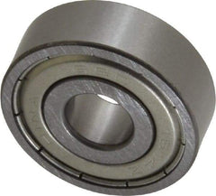 Value Collection - 3/8" Bore Diam, 1-1/8" OD, Double Shield Semi Ground Extra Light Radial Ball Bearing - 3/8" Wide, 1 Row, Round Bore, 538 Lb Static Capacity, 1,151 Lb Dynamic Capacity - Americas Industrial Supply