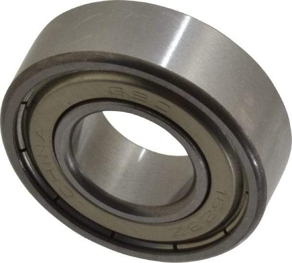 Value Collection - 5/8" Bore Diam, 1-3/8" OD, Double Shield Semi Ground Extra Light Radial Ball Bearing - 7/16" Wide, 1 Row, Round Bore, 746 Lb Static Capacity, 1,526 Lb Dynamic Capacity - Americas Industrial Supply