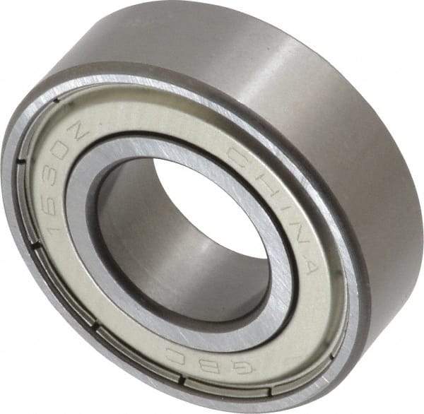 Value Collection - 3/4" Bore Diam, 1-5/8" OD, Double Shield Semi Ground Extra Light Radial Ball Bearing - 1/2" Wide, 1 Row, Round Bore, 1,010 Lb Static Capacity, 1,951 Lb Dynamic Capacity - Americas Industrial Supply