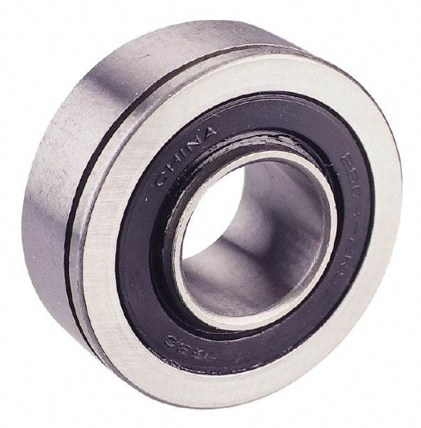 Value Collection - 5/8" Bore Diam, 1-3/4" OD, Double Seal Semi Ground Extra Light Radial Ball Bearing - 1 Row, Round Bore, 707 Lb Static Capacity, 1,366 Lb Dynamic Capacity - Americas Industrial Supply