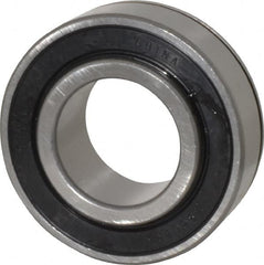 Value Collection - 1" Bore Diam, 2" OD, Double Seal Semi Ground Extra Light Radial Ball Bearing - 1 Row, Round Bore, 1,096 Lb Static Capacity, 2,040 Lb Dynamic Capacity - Americas Industrial Supply