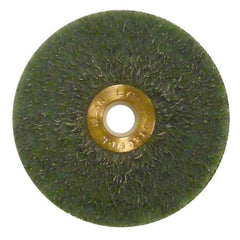 Anderson - 3" OD, 1/2" Arbor Hole, Crimped Steel Wheel Brush - 1/4" Face Width, 1" Trim Length, 0.014" Filament Diam, 20,000 RPM - Americas Industrial Supply