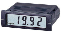 Simpson Electric - 3-1/2 Digits, Digital LCD, AC Ammeter, Panel Meter - 4-440 Hz, 250 VAC, Red - Americas Industrial Supply