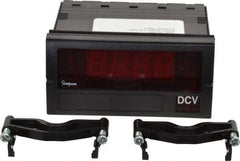 Simpson Electric - 3-1/2 Digits, Digital LED, DC Voltmeter, Panel Meter - 50/60 Hz, 10 Megohms, 120 VAC, 20 VDC, Red - Americas Industrial Supply