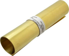 Made in USA - 10 Ft. Long x 12 Inch Wide x 0.006 Inch Thick, Roll Shim Stock - Brass - Americas Industrial Supply