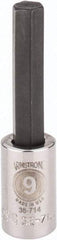 Armstrong - 3/8" Drive, 9mm Hex Bit Socket - 2-1/4" OAL, 1-9/16" Bit Length - Americas Industrial Supply