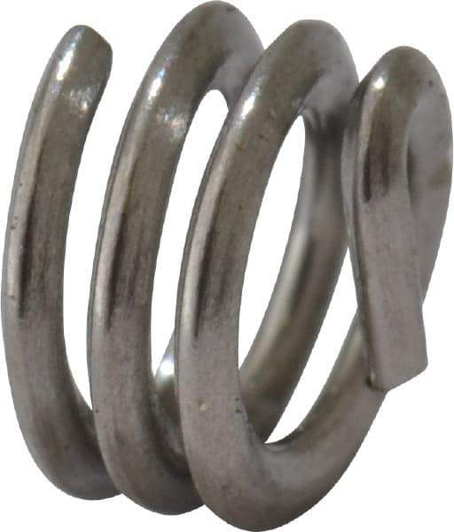 Heli-Coil - #4-40 UNC, 0.112" OAL, Free Running Helical Insert - 2-3/4 Free Coils, Tanged, 304 Stainless Steel, Bright Finish, 1D Insert Length - Americas Industrial Supply