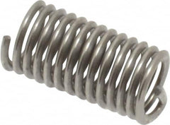 Heli-Coil - #8-32 UNC, 0.492" OAL, Free Running Helical Insert - 13-1/4 Free Coils, Tanged, 304 Stainless Steel, Bright Finish, 3D Insert Length - Americas Industrial Supply