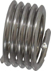 Heli-Coil - 1/4-28 UNF, 1/4" OAL, Free Running Helical Insert - 5 Free Coils, Tanged, 304 Stainless Steel, Bright Finish, 1D Insert Length - Americas Industrial Supply