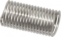 Heli-Coil - 1/4-28 UNF, 3/4" OAL, Free Running Helical Insert - 17-5/8 Free Coils, Tanged, 304 Stainless Steel, Bright Finish, 3D Insert Length - Americas Industrial Supply