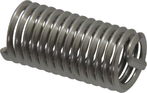 Heli-Coil - 5/16-18 UNC, 0.938" OAL, Free Running Helical Insert - 14-5/8 Free Coils, Tanged, 304 Stainless Steel, Bright Finish, 3D Insert Length - Americas Industrial Supply