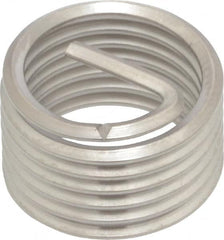 Heli-Coil - 7/16-20 UNF, 0.438" OAL, Free Running Helical Insert - 6-5/8 Free Coils, Tanged, 304 Stainless Steel, Bright Finish, 1D Insert Length - Exact Industrial Supply