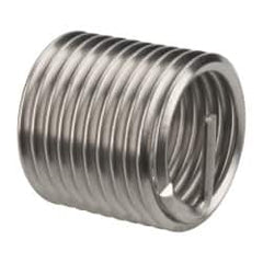 Heli-Coil - 7/16-20 UNF, 0.656" OAL, Free Running Helical Insert - 10-5/8 Free Coils, Tanged, 304 Stainless Steel, Bright Finish, 1-1/2D Insert Length - Americas Industrial Supply