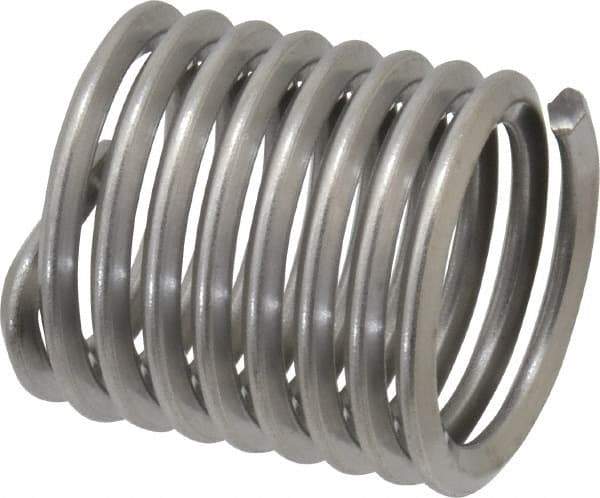 Heli-Coil - 5/8-11 UNC, 0.938" OAL, Free Running Helical Insert - 8-1/2 Free Coils, Tanged, 304 Stainless Steel, Bright Finish, 1-1/2D Insert Length - Americas Industrial Supply