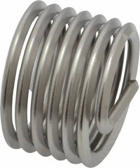 Heli-Coil - 1-8 UNC, 1" OAL, Free Running Helical Insert - 6-3/8 Free Coils, Tanged, 304 Stainless Steel, Bright Finish, 1D Insert Length - Americas Industrial Supply