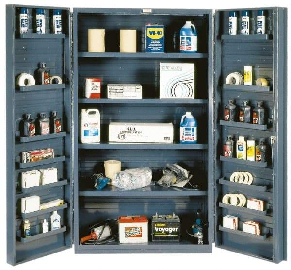 Durham - 18 Shelf Storage Cabinet - Steel, 48" Wide x 24" Deep x 72" High, Gray - Americas Industrial Supply