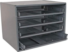 Durham - 4 Drawer, Small Parts Slide Rack Cabinet - 11-3/4" Deep x 15-1/4" Wide x 11-1/4" High - Americas Industrial Supply