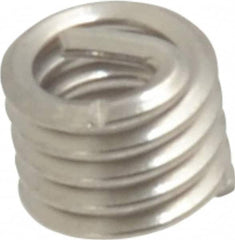 Heli-Coil - #6-32 UNC, 0.207" OAL, Free Running Helical Insert - Tanged, Stainless Steel - Exact Industrial Supply