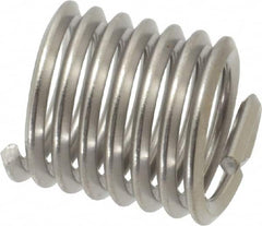 Heli-Coil - 3/8-16 UNC, 0.562" OAL, Free Running Helical Insert - 7-1/4 Free Coils, Tanged, Stainless Steel, Bright Finish, 1-1/2D Insert Length - Exact Industrial Supply