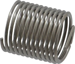 Heli-Coil - 1/2-20 UNF, 3/4" OAL, Free Running Helical Insert - 12-3/8 Free Coils, Tanged, Stainless Steel, Bright Finish, 1-1/2D Insert Length - Americas Industrial Supply