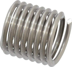 Heli-Coil - M12x1.75 Metric Coarse, 18mm OAL, Free Running Helical Insert - 8-1/4 Free Coils, Tanged, Stainless Steel, Bright Finish, 1-1/2D Insert Length - Americas Industrial Supply