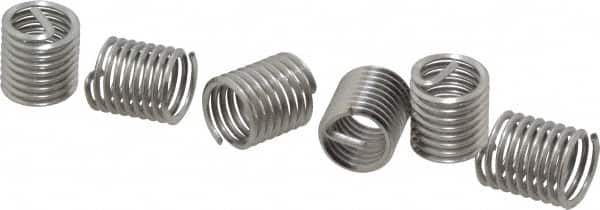 Heli-Coil - M14x2.00 Metric Coarse, 21mm OAL, Free Running Helical Insert - 8-1/2 Free Coils, Tanged, Stainless Steel, Bright Finish, 1-1/2D Insert Length - Exact Industrial Supply