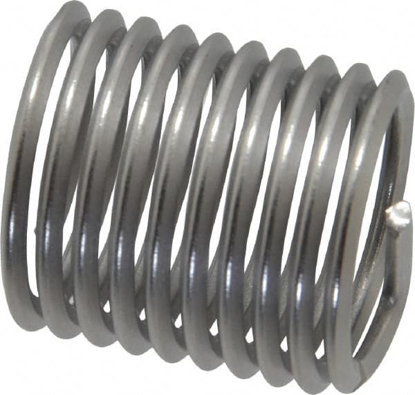 Heli-Coil - M20x2.50 Metric Coarse, 30mm OAL, Free Running Helical Insert - 13-5/8 Free Coils, Tanged, Stainless Steel, Bright Finish, 1-1/2D Insert Length - Americas Industrial Supply